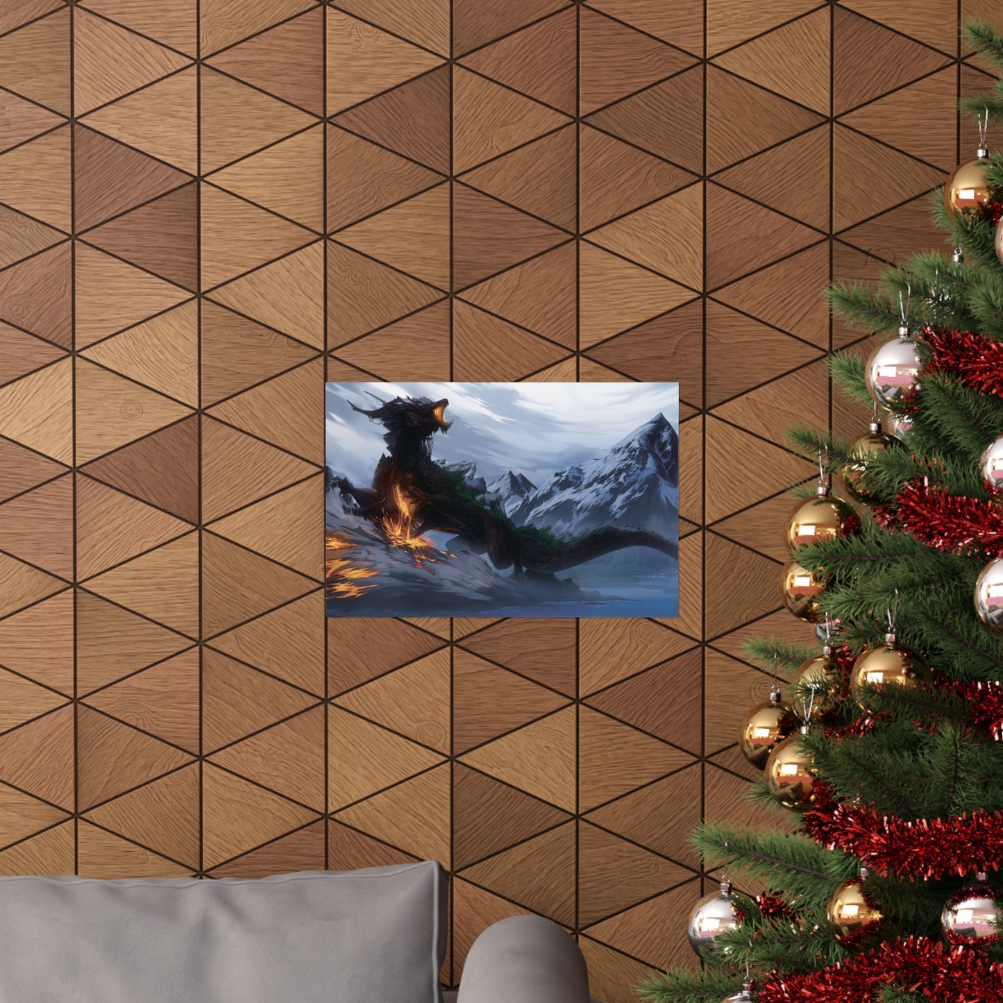 Saurlek, Dragon God of the Earth - Realms of Mystreal Matte Horizontal Posters