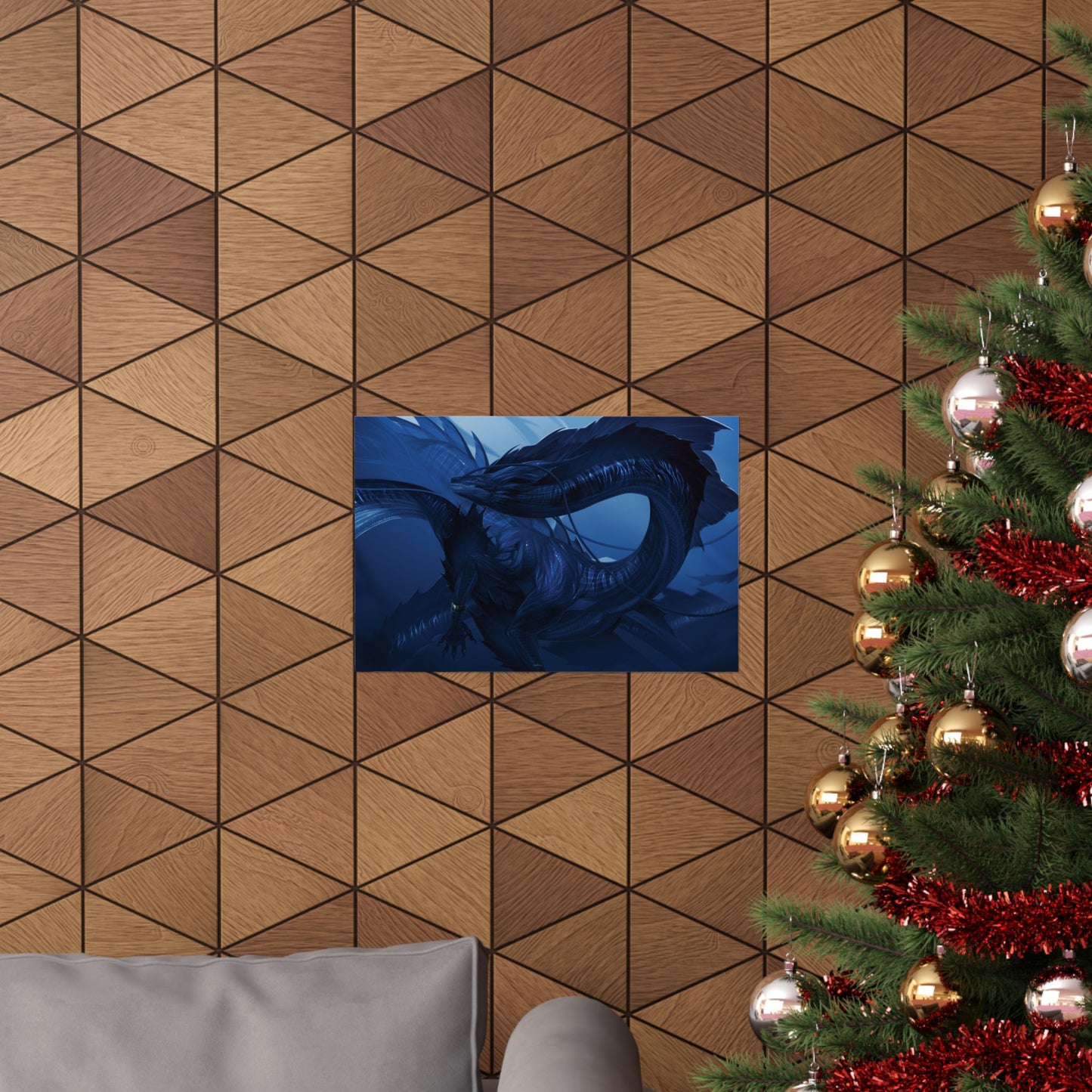 Lethianas, Dragon God of the Seas - Realms of Mystreal Horizontal Matte Poster