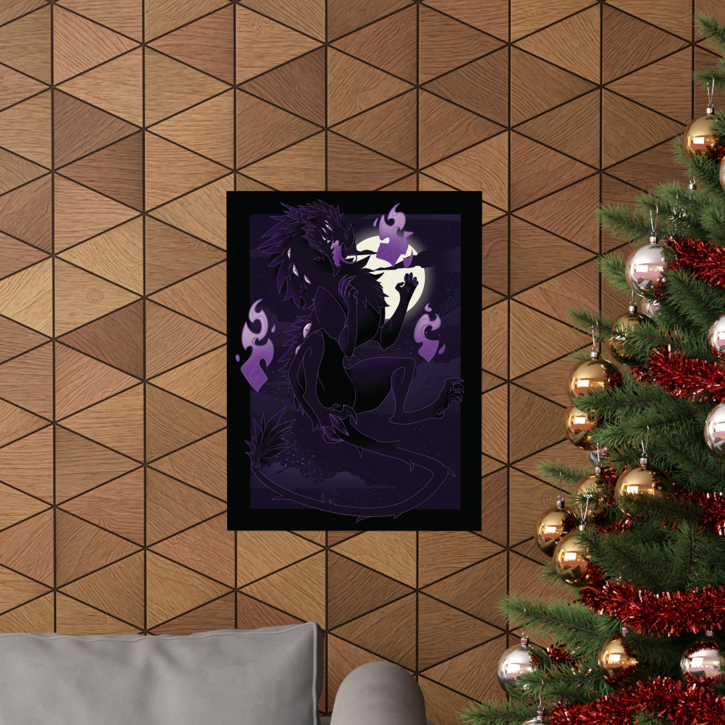 Grinning Saika - Matte Vertical Poster