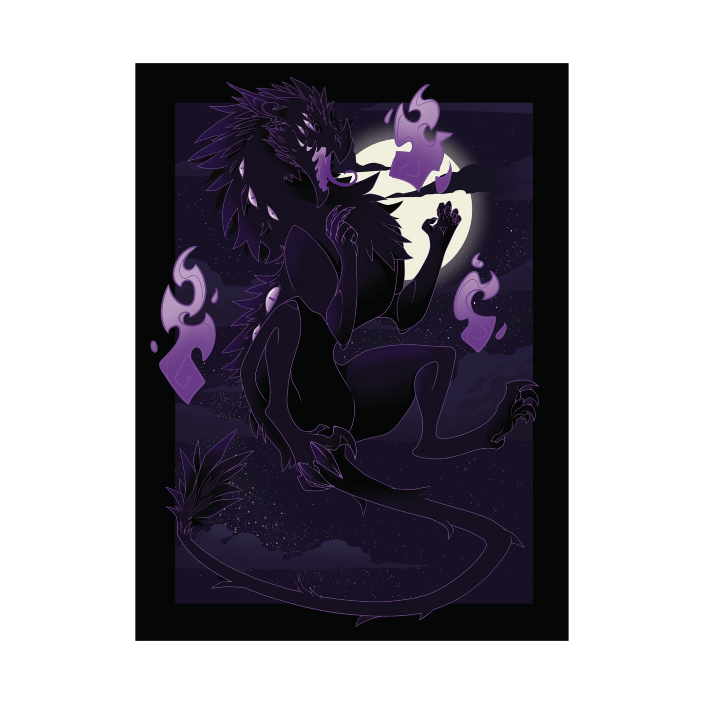 Grinning Saika - Matte Vertical Poster