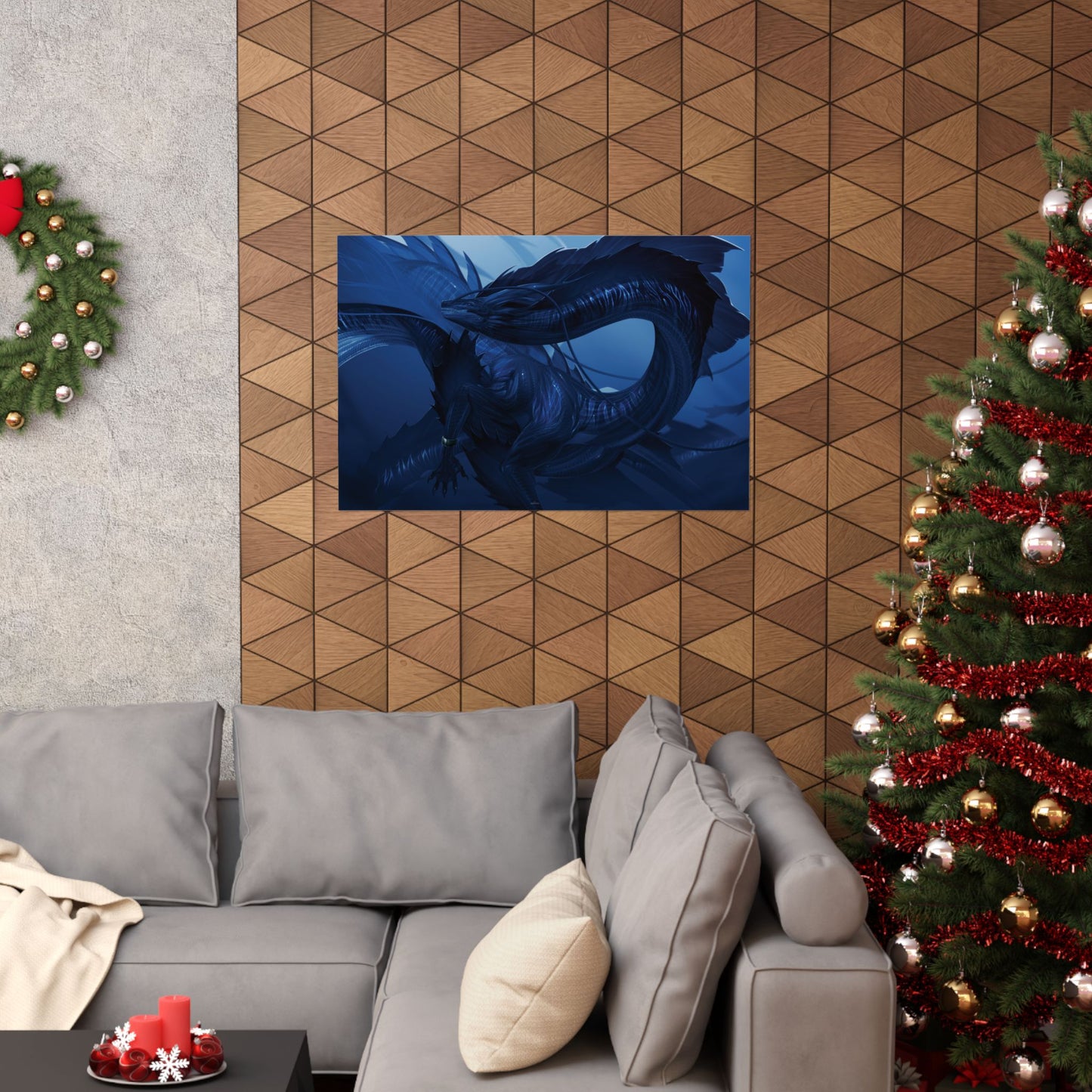 Lethianas, Dragon God of the Seas - Realms of Mystreal Horizontal Matte Poster